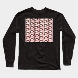 optical triangles (black and pink) Long Sleeve T-Shirt